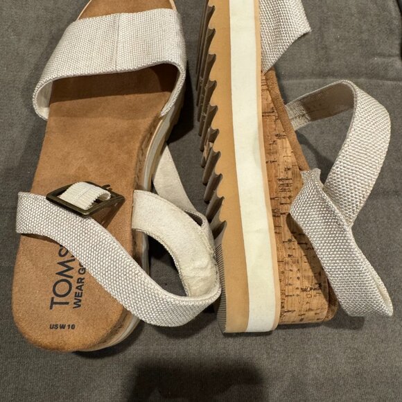Tom's platform canvas sandals - Picture 2 of 3